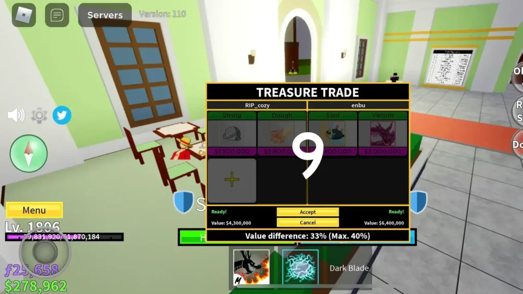 Trading Process in Blox Fruits